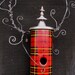 Whimsical Tartan Plaid Thermos Birdhouse