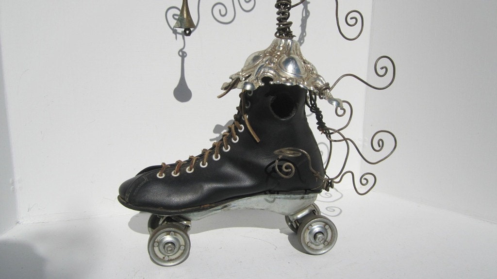 Dr. Seuss Inspired Vintage Roller Skate Birdhouse