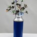 Simple Prairie  Bouquet of Metal Flowers Blue Green and Yellow Gingham In Vintage Thermos