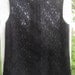 Vintage 1960s Black Lace Peek-A-Boo Sleeveless Blouse Tank Top For Mad Men Gals