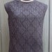 Vintage 1960s Black Lace Peek-A-Boo Sleeveless Blouse Tank Top For Mad Men Gals