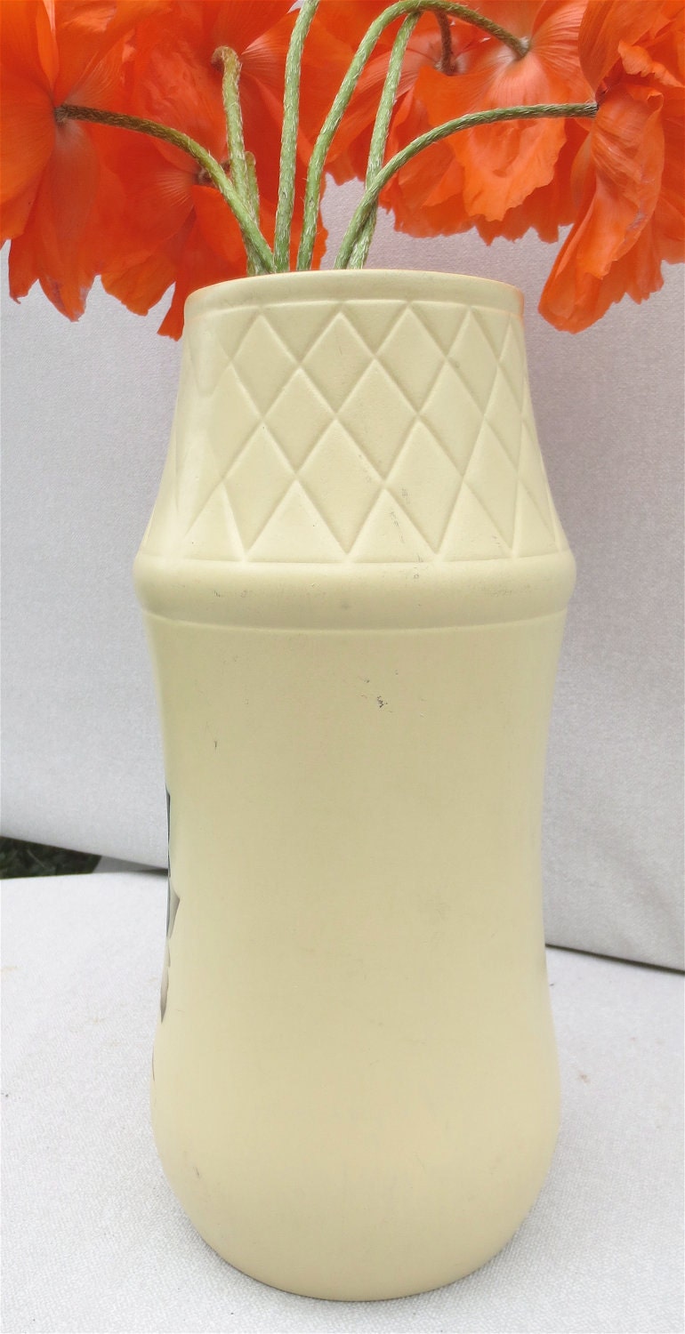 Vintage 1940's ELLGREAVE "Topaz" Ceramic Flower Vase Made in England - Large