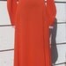 Vintage 1970's Long & Luscious Orange Maxi Dress Gown That Glides With Every Movement
