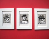 The Fishermen of Southwold II framed set of limited edition screen-prints