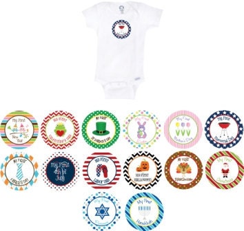 Holiday Onesie Stickers - Christian OR Jewish