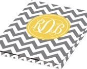iPad or Kindle Case - Chevron Personalized Monogram Tablet Book Cover