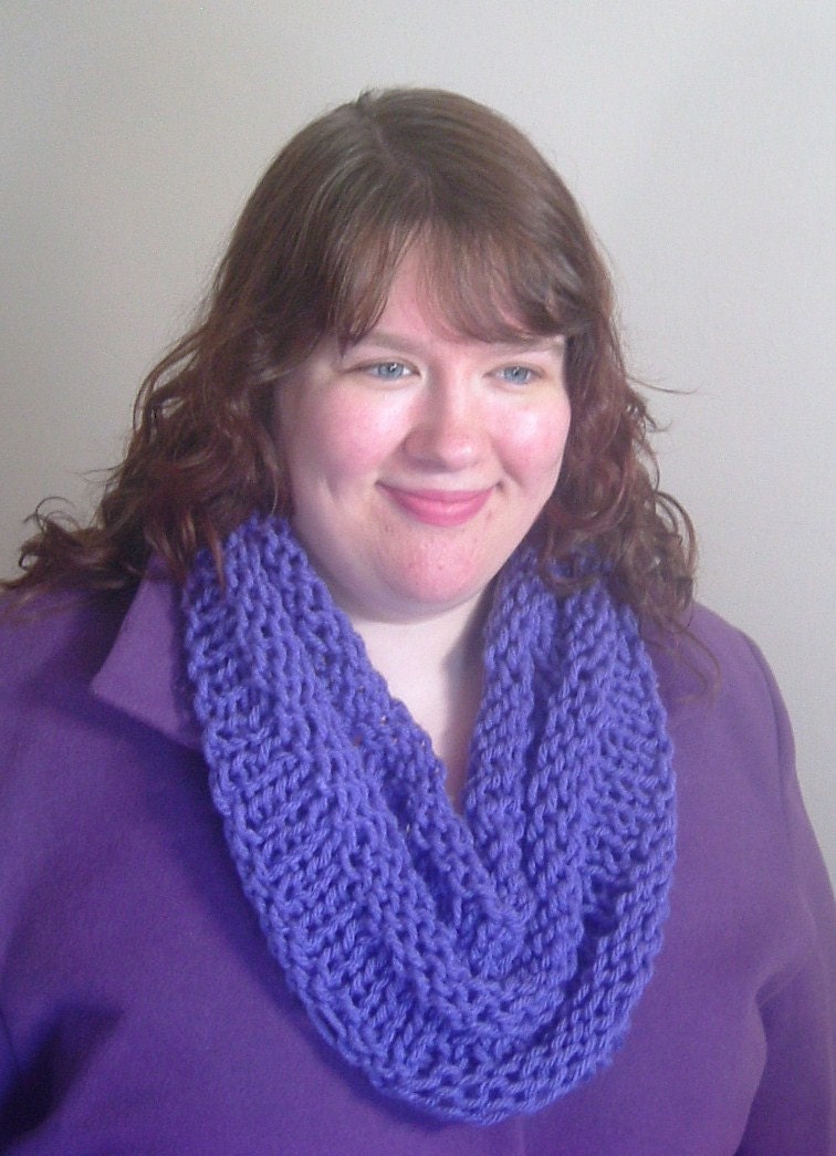 Pastel Purple Cowl or Circle Scarf
