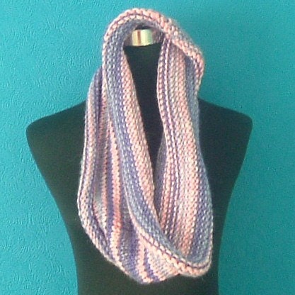Giant Cowl or Circle Scarf in Pink and Purple