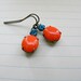 Orange and Aqua Vintage Earrings.