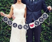Thank You Banner Wedding Banner Wedding Day Banner Wedding Bunting Garland Thank You Sign Photo Booth Prop Wedding Reception Decoration