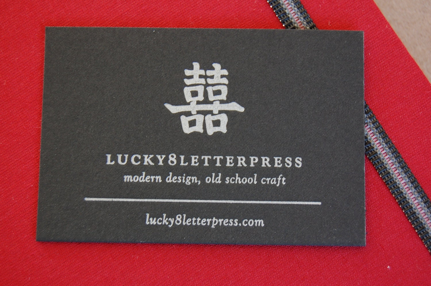 Black cotton letterpress business or calling cards (qty 100)