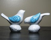 Painted Salt And Pepper Shakers- Porcelain Birds