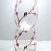 Painted Wine Glasses- Birds on Cherry Blossom Branch, Set of 2