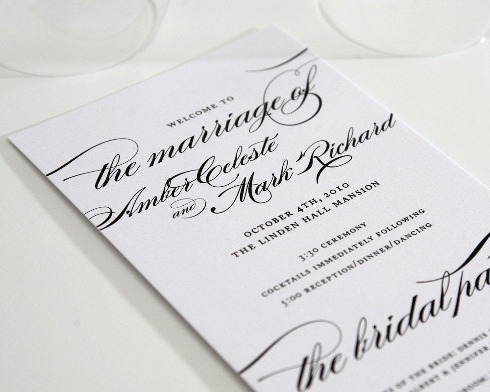 Marriage Design Flat Panel Ceremony Programs, Purchase this Deposit to Get Started