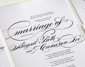 Custom Wedding Invitations in Black and White - Marriage Sample