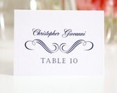 Traditional Place Cards or Escort Cards for Your Wedding, Estate Monogram Design Deposit