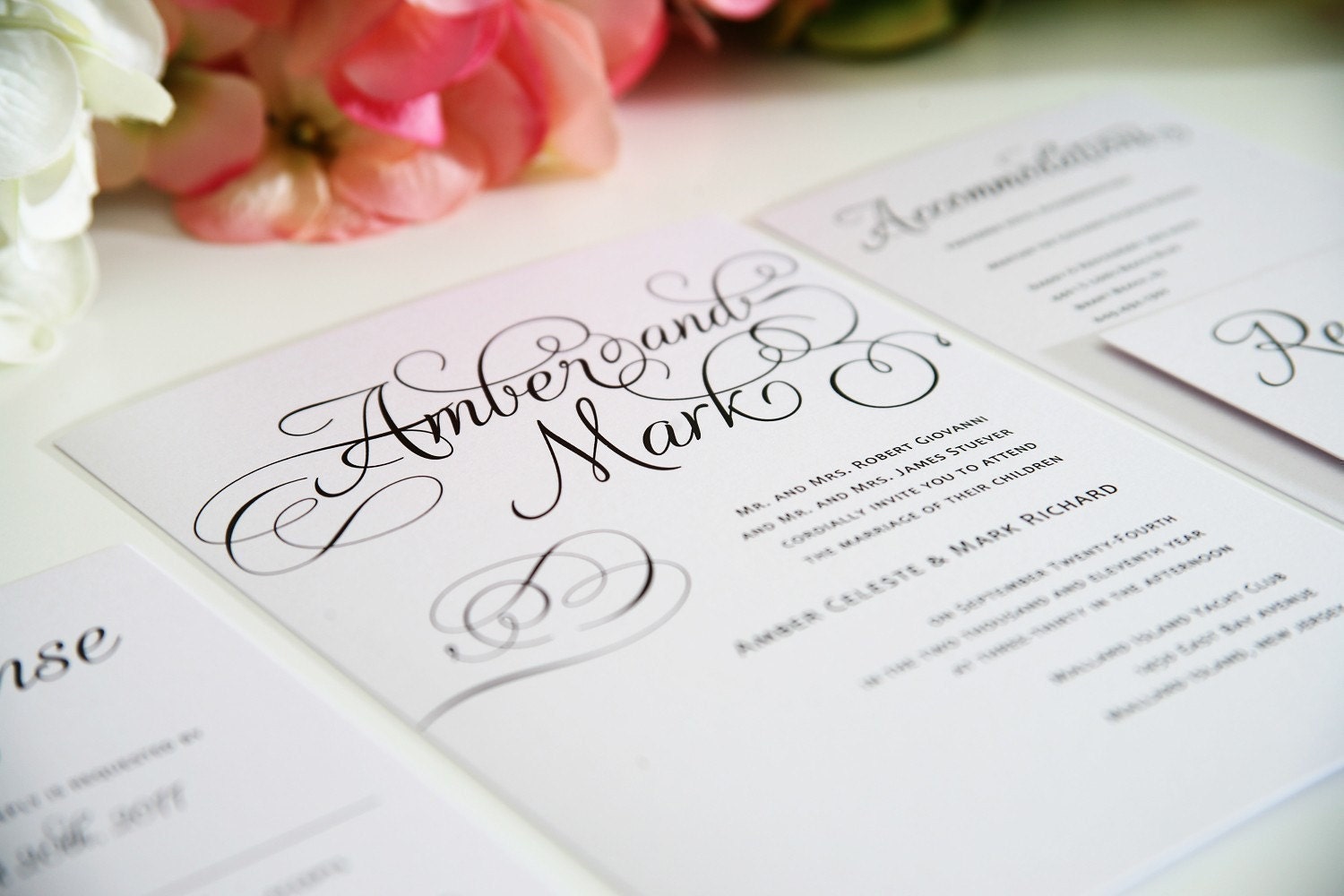 Elegant Wedding Invitation - Charming Script Sample