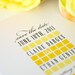 Contemporary Chic Save the Date in Yellow and Grey for a Classy, Upscale Wedding - Modern Squares Deposit