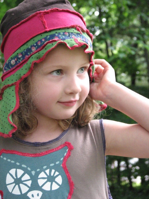 pdf OFFtheWALL recycled HAT pattern and tutorial...sizes 1-6yrs, upcycled t-shirts