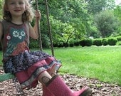 pdf BIRDSONG Ruffle Tank Dress pattern and tutorial....size 2t-6years, recycled tshirts
