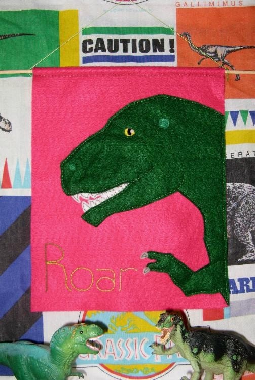 Dino ROAR Tapestry -- Tyrannosaurus Rex says Roar, Wallhanging