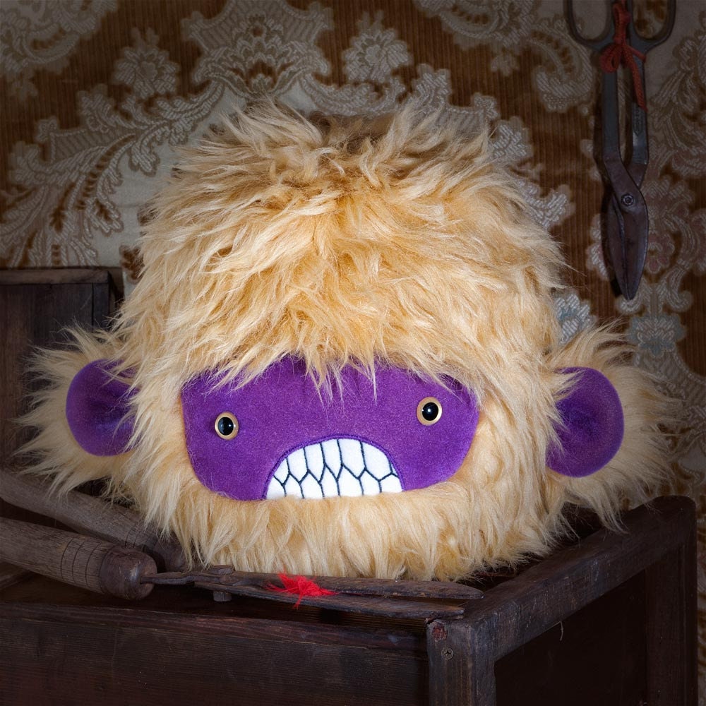 Severed Sasquash Head...golden & purple