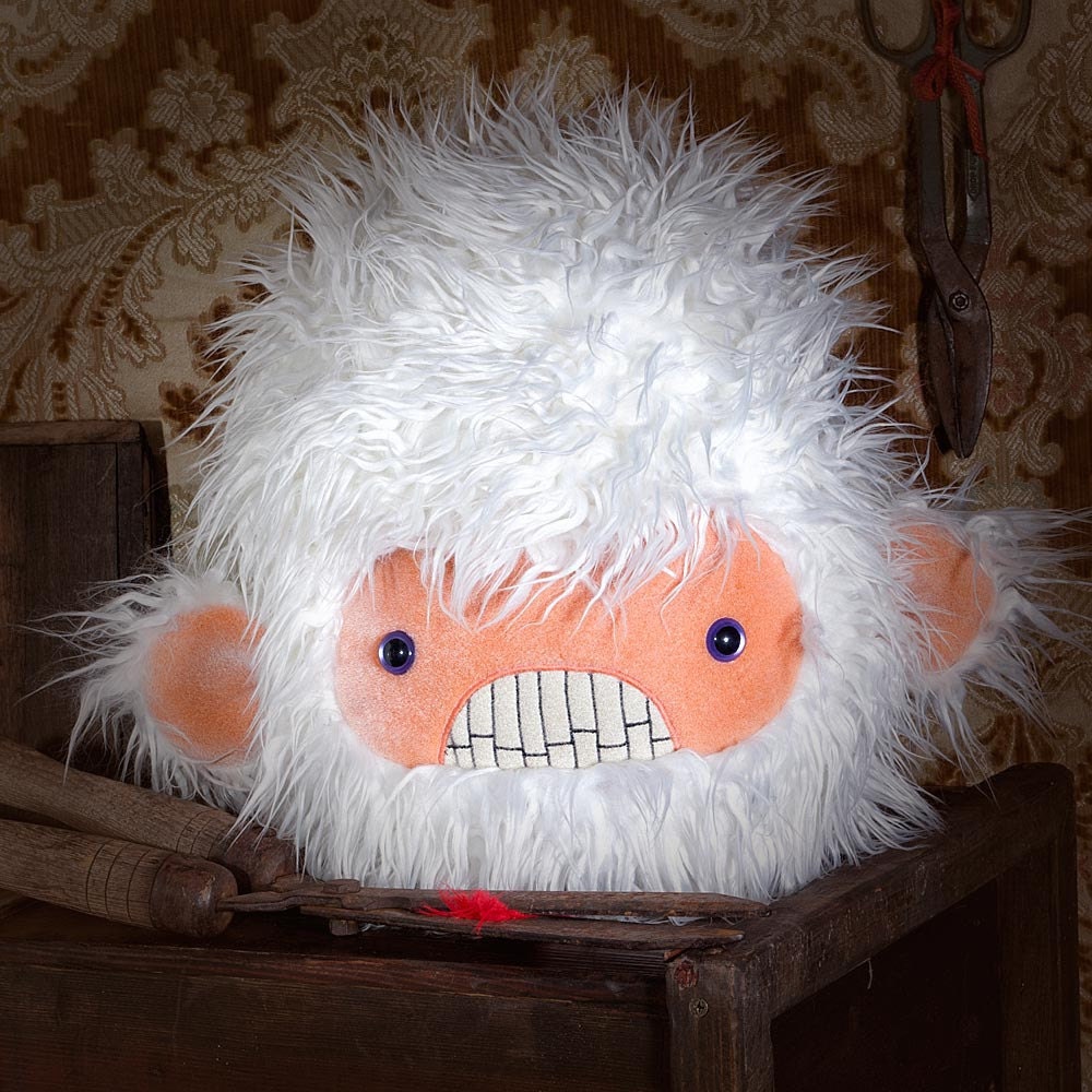 Severed Sasquash Head...white & peach
