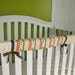 Crib Teething Guard for Convertible Cribs 3pcs - Orange, Cream, and Brown Stripe