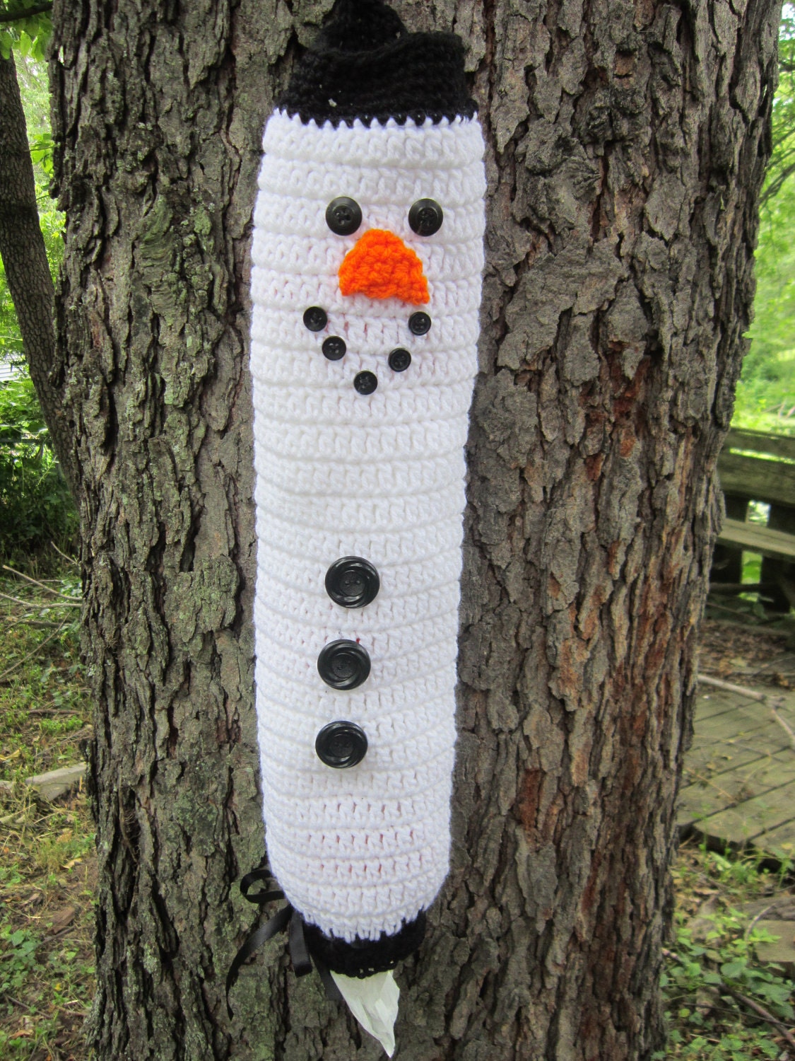 Snowman Plastic Bag Holder