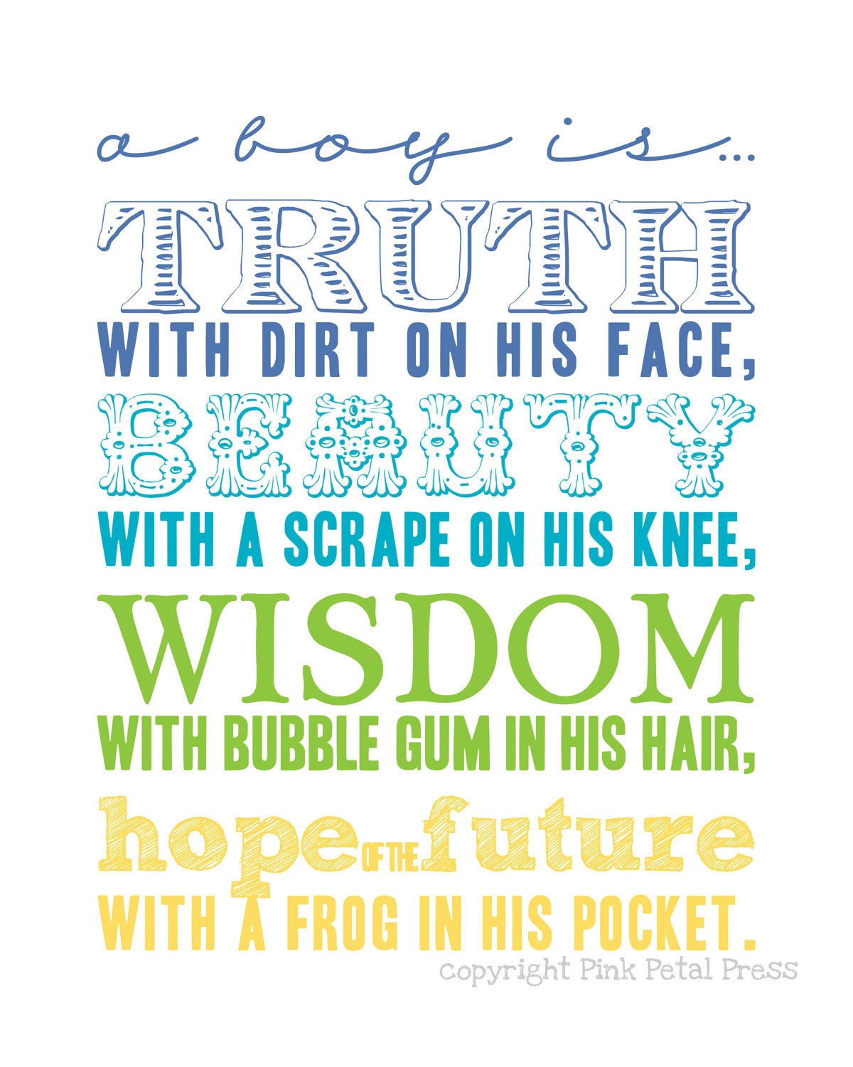 A Boy Is Wall Poster Printable