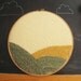 Large art embroidery Fields of Yellow and Green upcycled wool