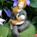 Needle Felted Mother nursing baby.  "Anywhere with you."
