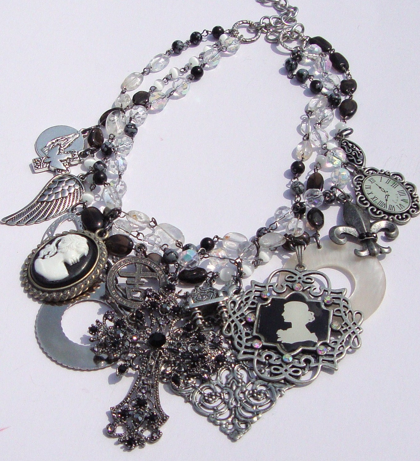 Vintage Charm- Repurposed Vintage Necklace by Ashlee Collection on Etsy