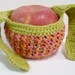 Handmade Crocheted Apple Cozy or Fruit Jacket - Reddy