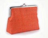 ON SALE Was 45 now 30 Tangerine orange hemp purse