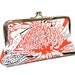 Clutch purse with Waratah in red