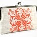 Organic hemp purse with orange motif