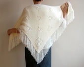 Cream Wedding Shawl, Bride Bolero, Bridal Shawl, Bridal Shrug, Bridal Cape, Ivory Shawl