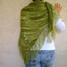 Sparkling Green Crystal Triangle Knit Shawl