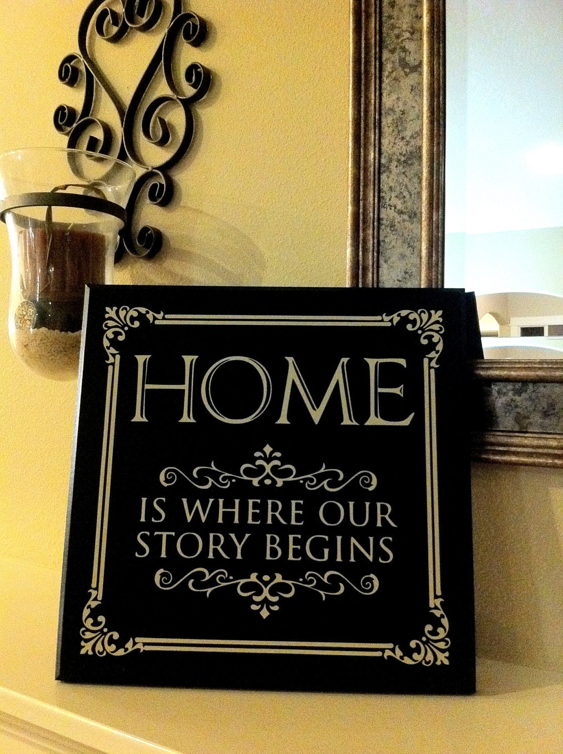 Home is Where Our Story Begins Wood Sign