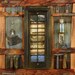 Love Potion brown pale green metallic wood assembled wall art