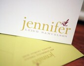 Personalized Stationery - Birdie Custom Note Set