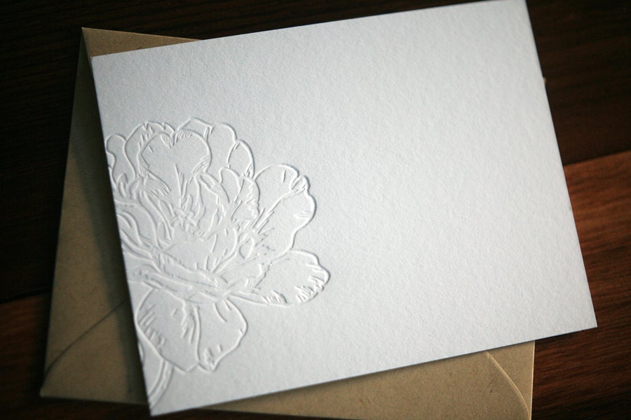 Letterpress Stationery - Blossom Letterpress Notecards