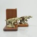 Vi n t a g e Cast Metal and Wood Dog Bookend Set Horizon Canada