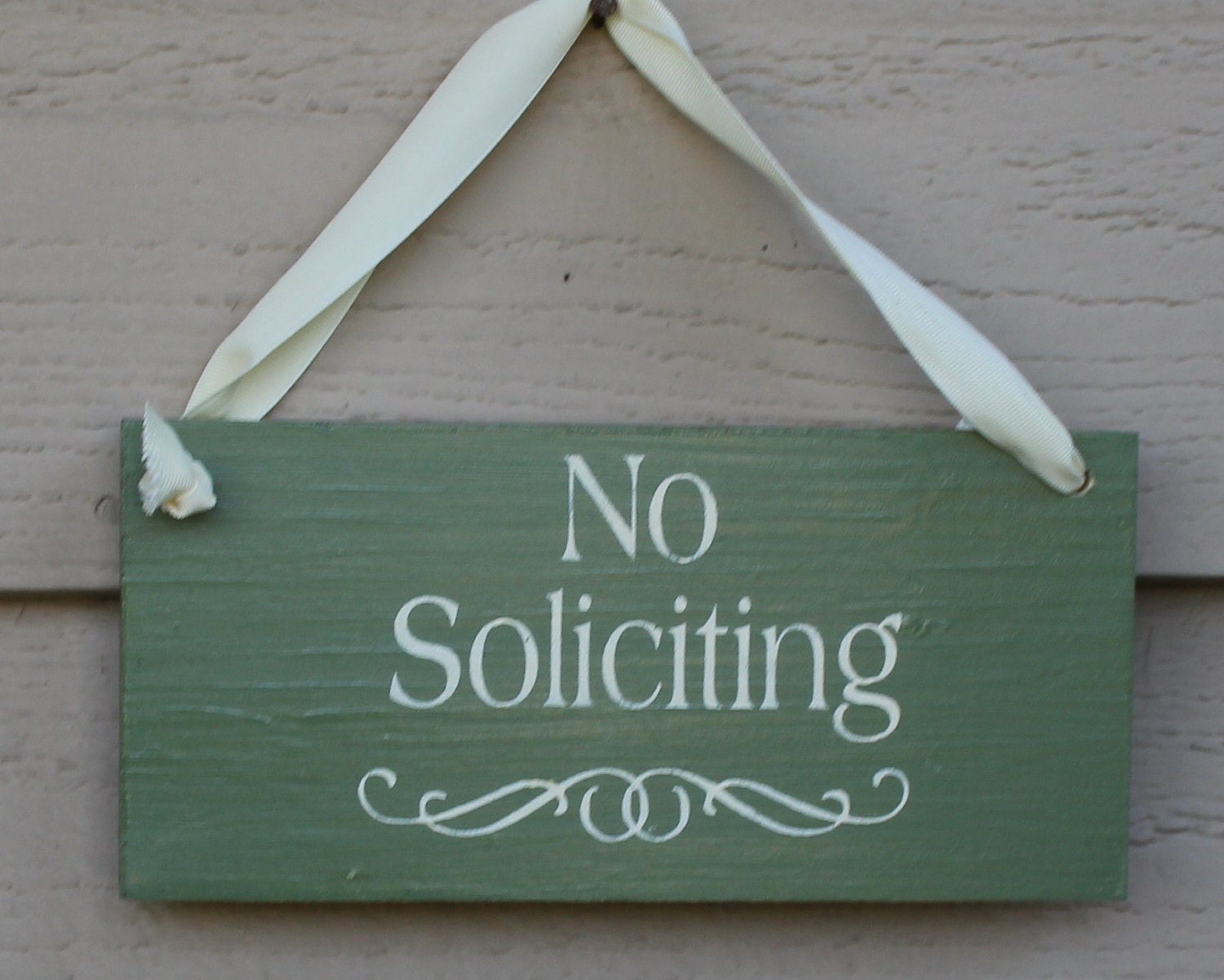 No Soliciting Sign Handpainted Wood Sign/Decorative Sign/ YOU Choose Color