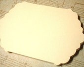 15 Cream Scalloped Labels/tags