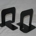 Vintage Pair Mid Century Black Metal Bookends
