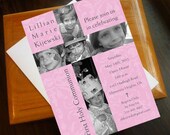 Baptism/First Communion Photo Cross Invitation-Girl (customized for you)