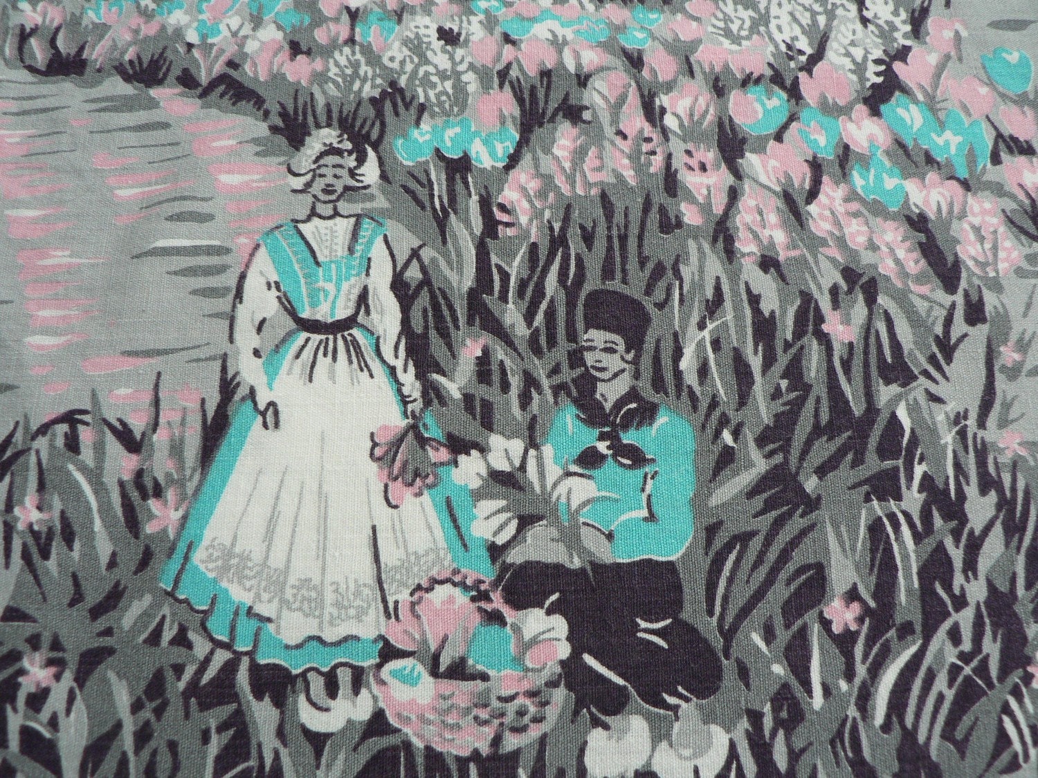 Vintage Fabric Dutch Picnic