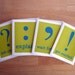 Punctuation Card Set - Yellow-Green and Blue